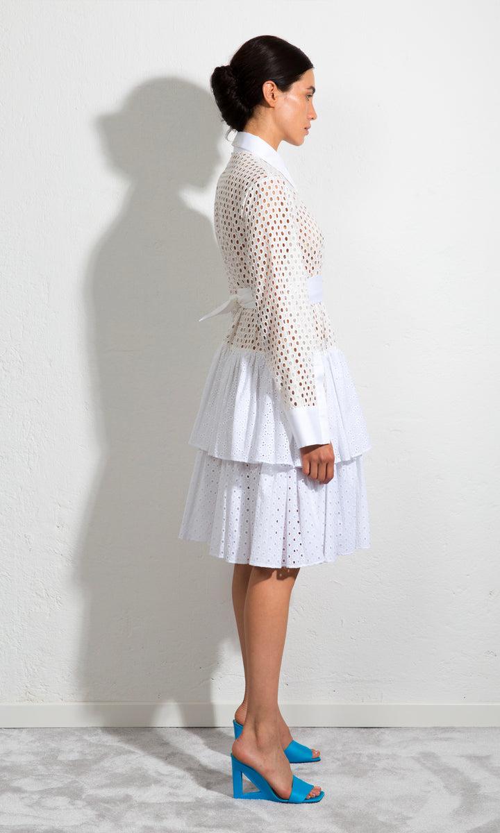 Sara Battaglia Ruffle Midi Dress Italy
