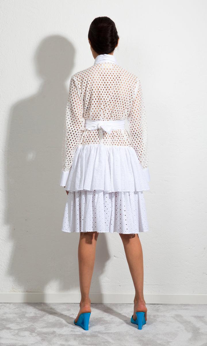 Sara Battaglia Ruffle Midi Dress Italy