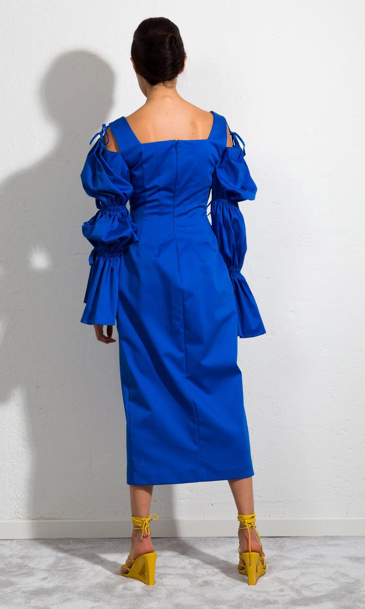 Sara Battaglia Longuette Dress In Linea