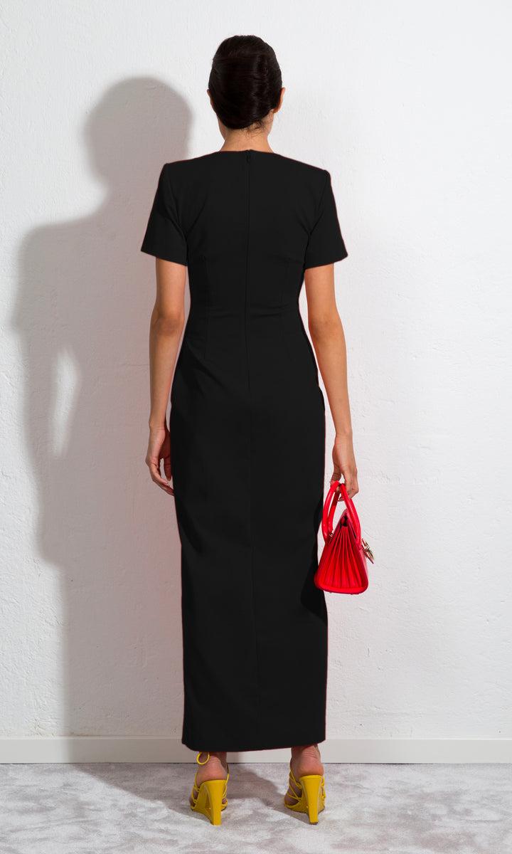 Sara Battaglia Slit Dress Qualità Garantita