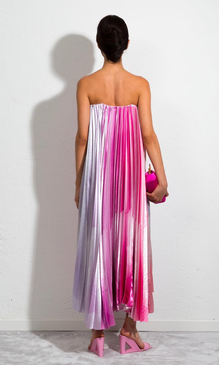 Sara Battaglia Plissé Dress Acquista Ora