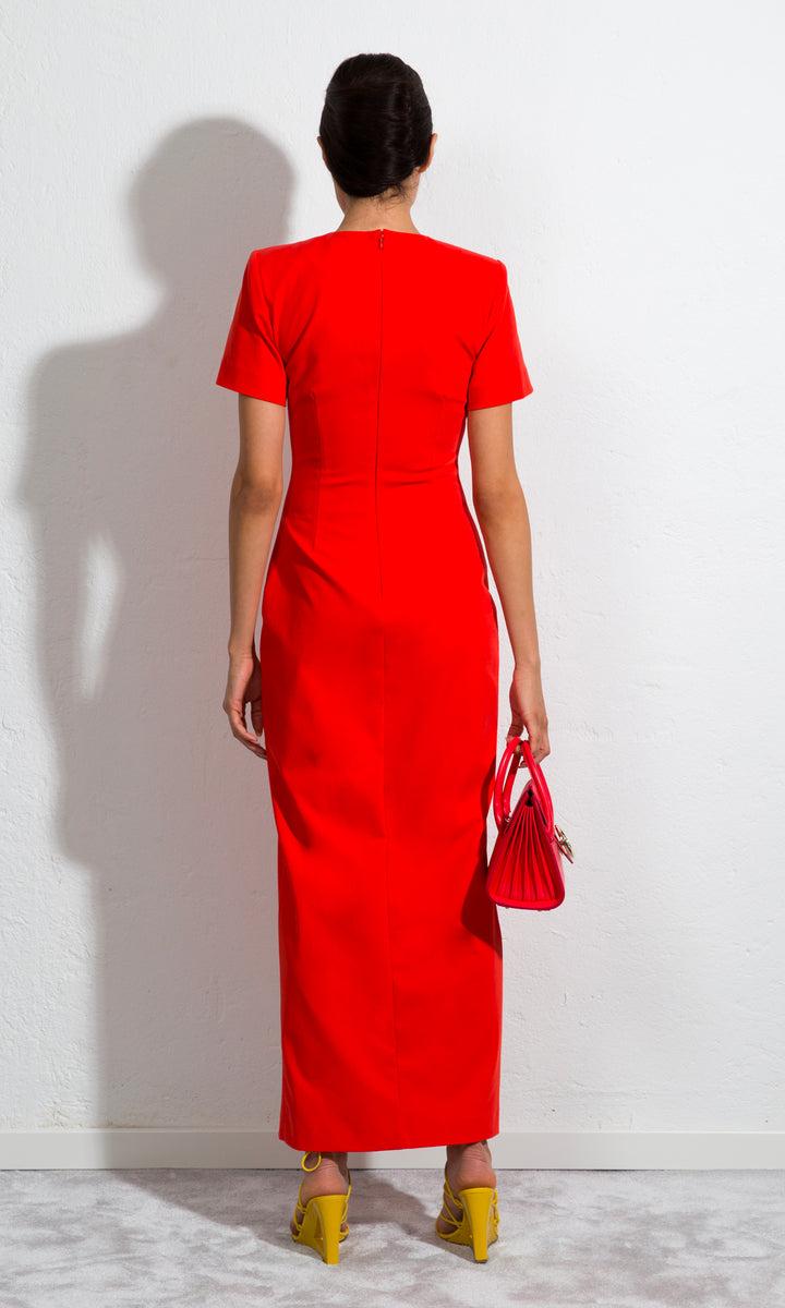 Sara Battaglia Slit Dress Consegna Veloce