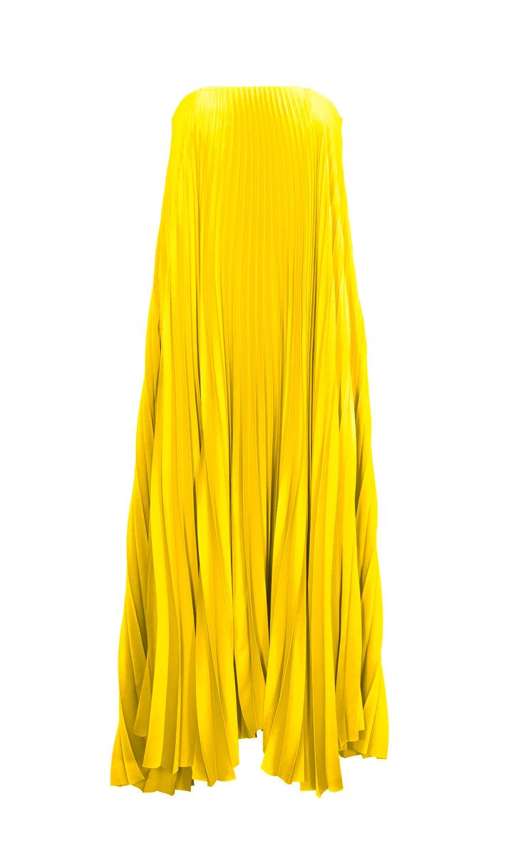 Sara Battaglia Plissé Dress Shopping Online