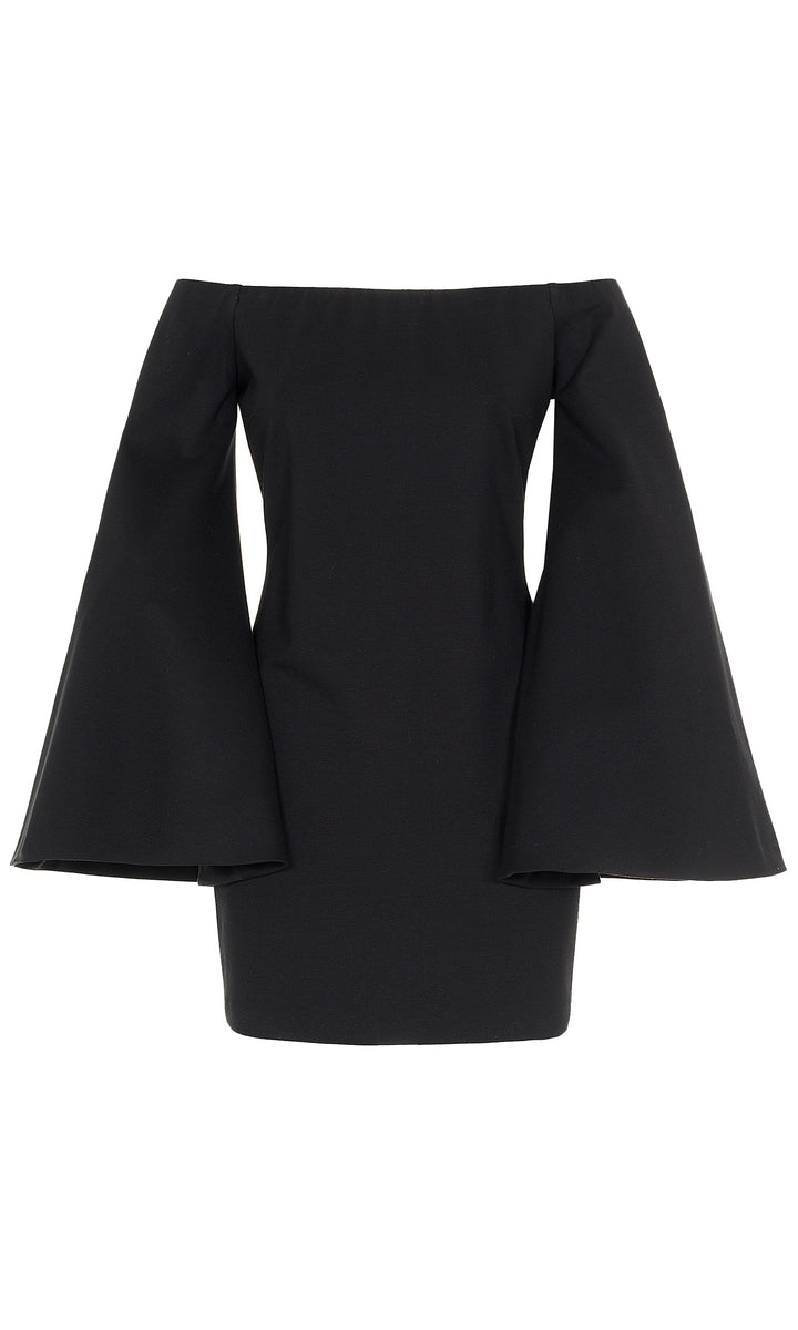 Sara Battaglia Wide sleeves jersey mini dress 2025