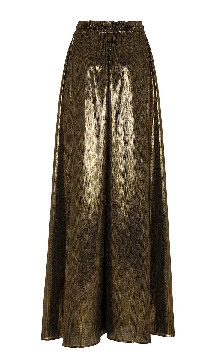 Sara Battaglia Lurex wide pants Promozione
