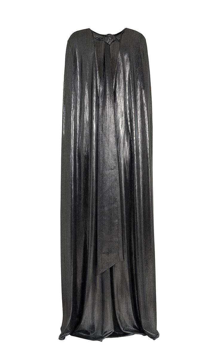 Sara Battaglia Lurex cape dress Spedizione Gratuita