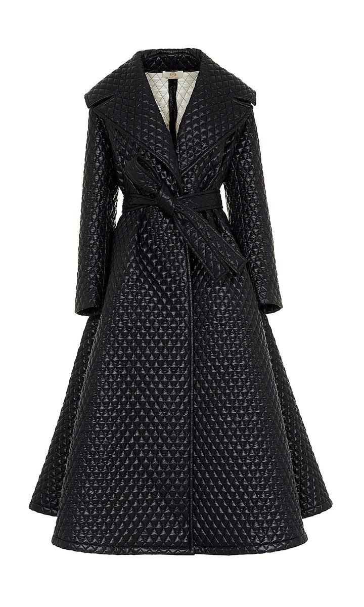 Sara Battaglia Quilted Coat Qualità Garantita