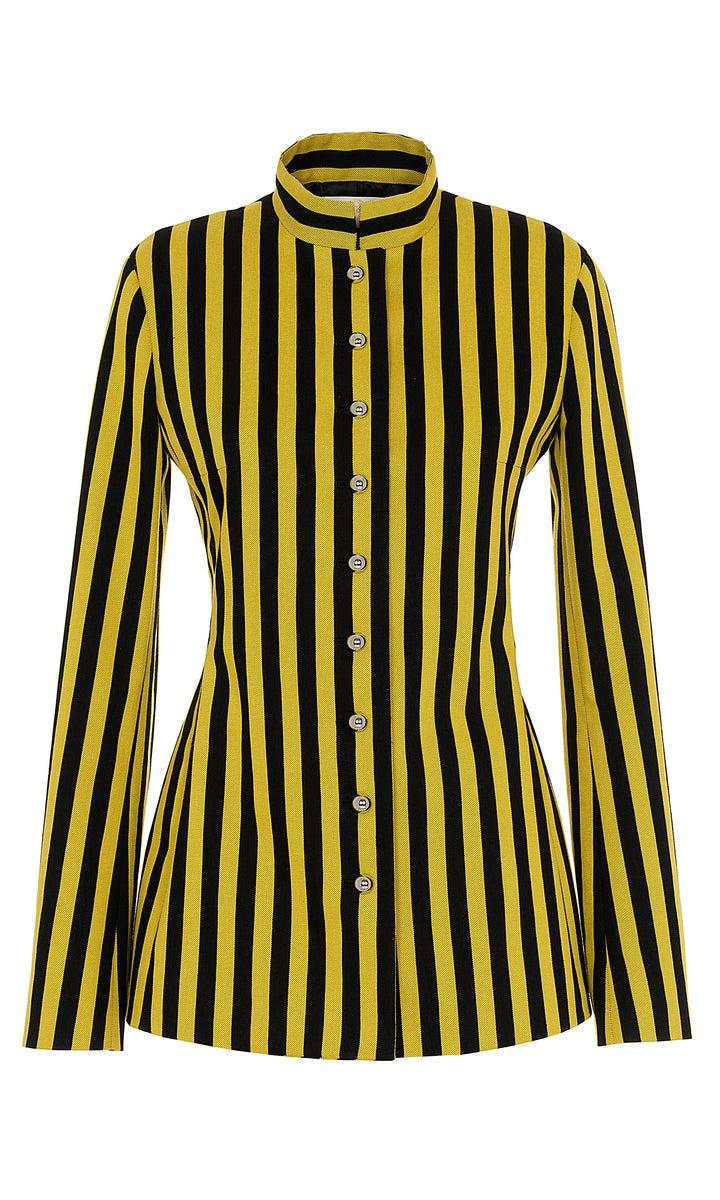 Sara Battaglia Jacquard shaped jacket Consegna Veloce