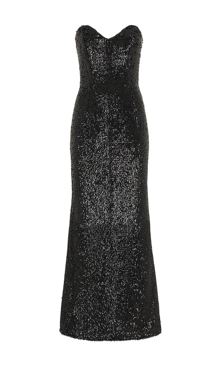 Sara Battaglia Sequins sweetheart neckline dress Shopping Online