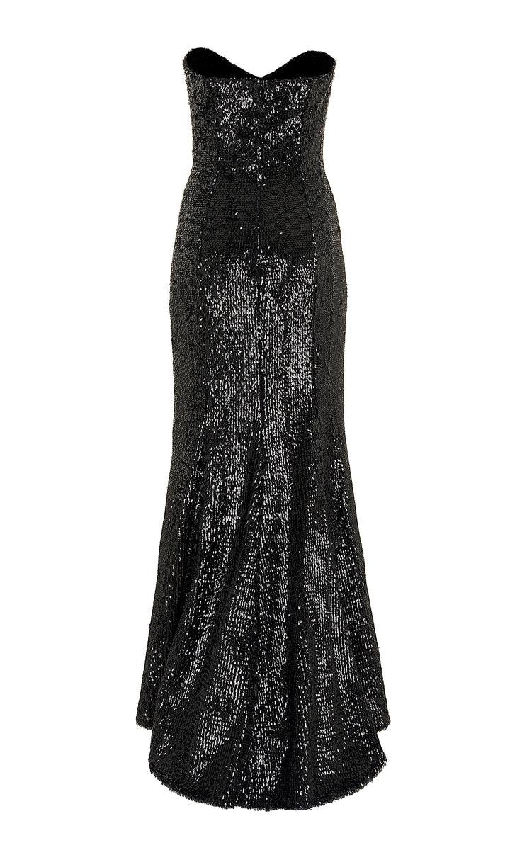 Sara Battaglia Sequins sweetheart neckline dress Shopping Online
