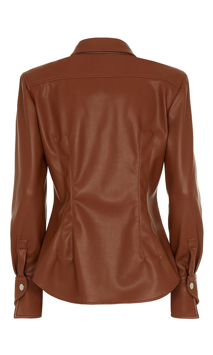 Sara Battaglia Eco-leather shirt Prezzo Ridotto