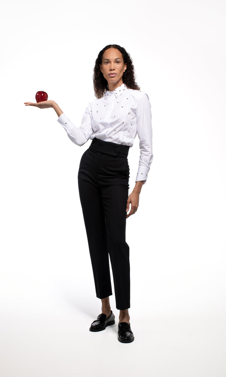 Sara Battaglia Shirt with strass Presa