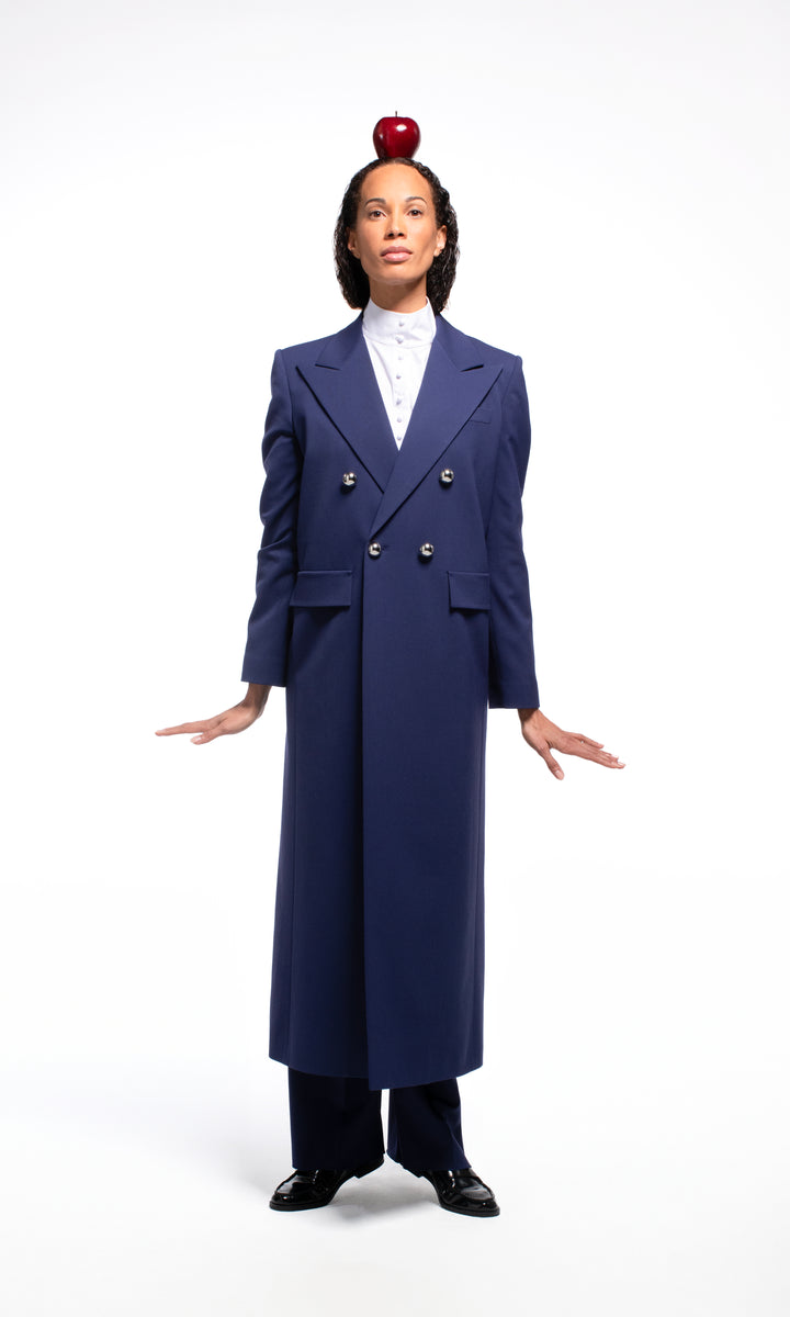 Sara Battaglia Double-breasted coat Saldi Di Fabbrica