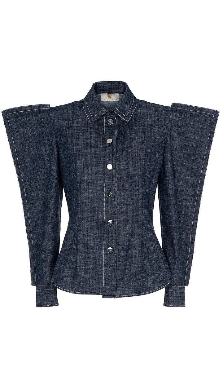 Sara Battaglia Squared wings shirt In Saldo