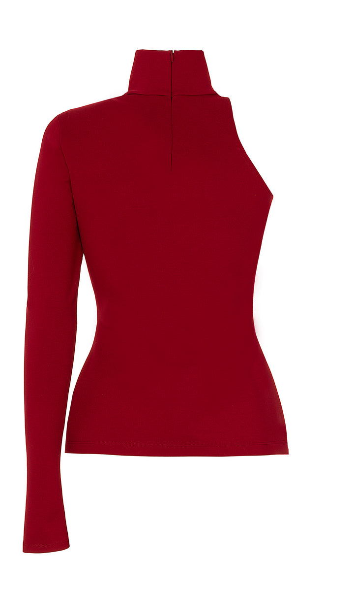 Sara Battaglia One shoulder jersey top 2025