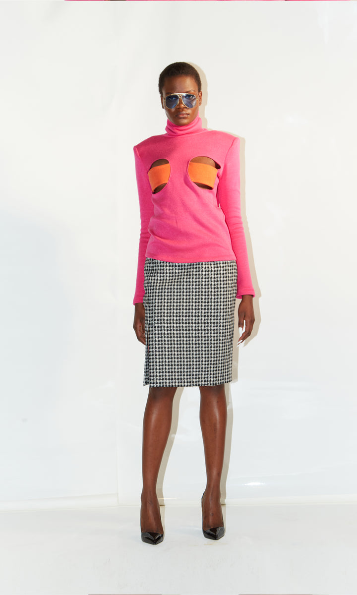Sara Battaglia Holes Turtle Neck In Vendita