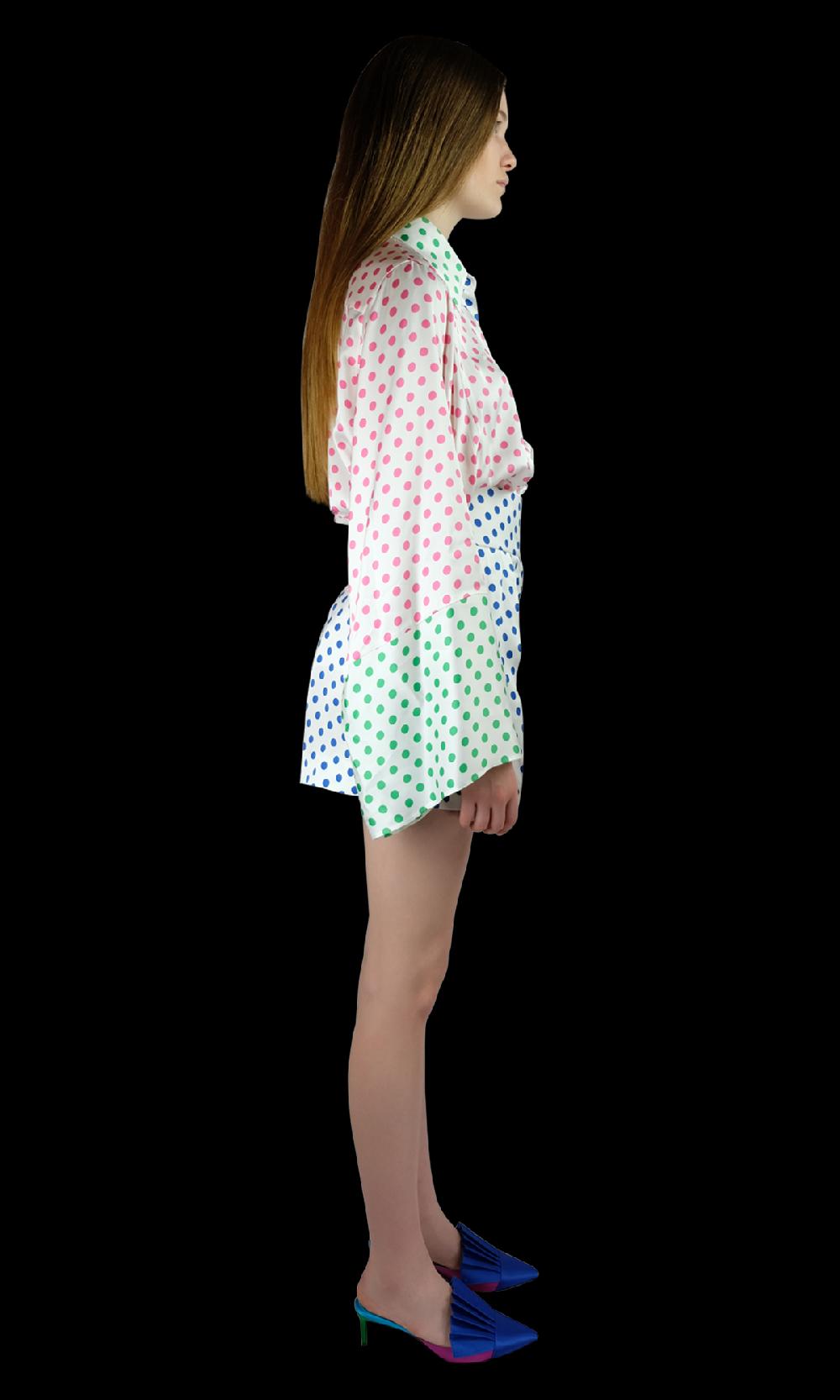 Sara Battaglia Blue Pois Shorts In Saldo