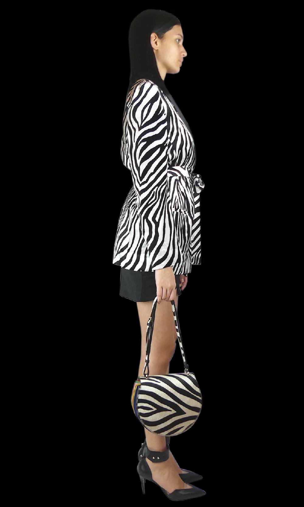 Sara Battaglia White Zebra Jacket Bestseller