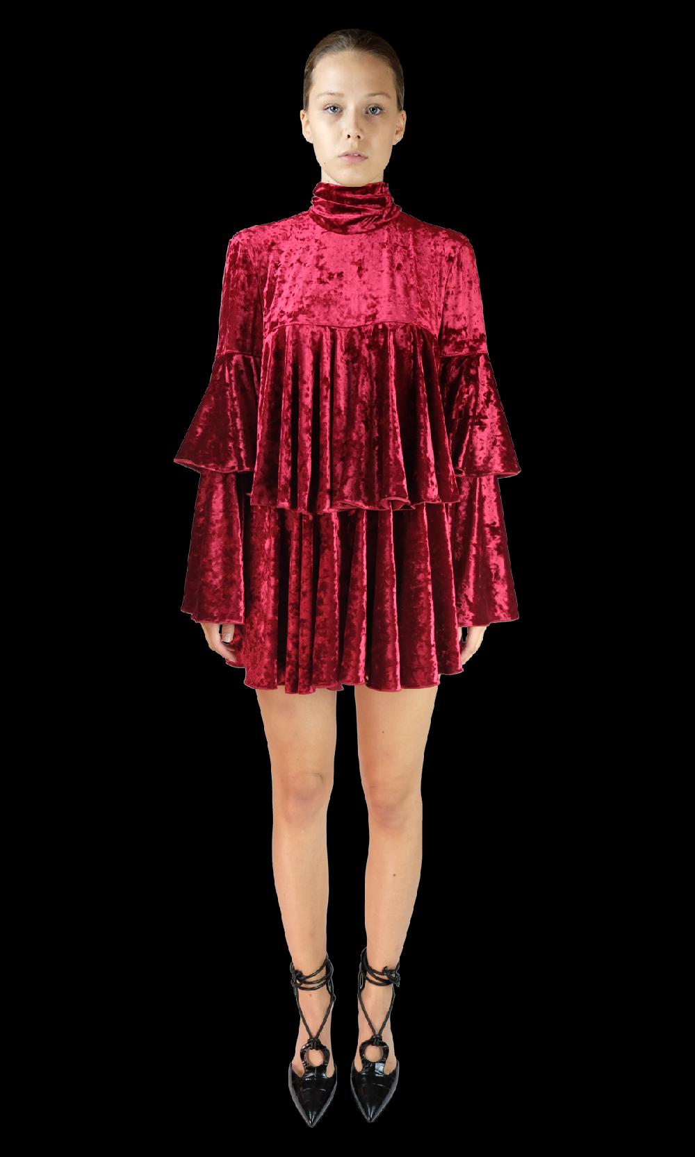 Sara Battaglia Ruffles Dress Hotsell