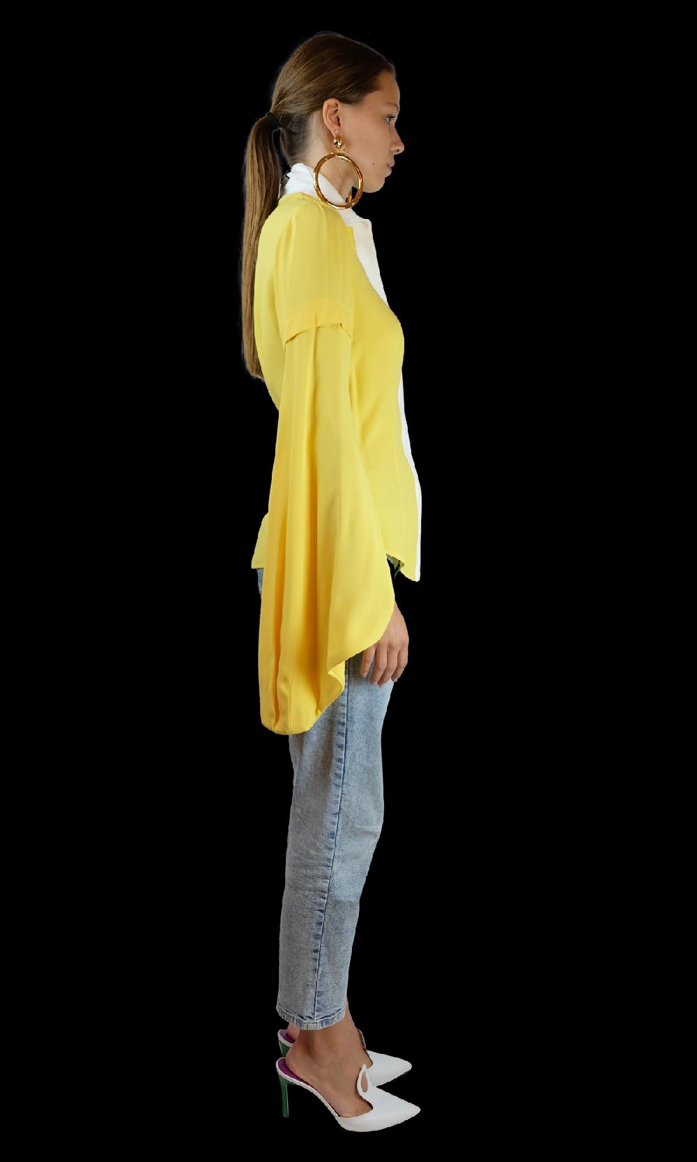 Sara Battaglia Yellow Shirt Saldi Di Fabbrica