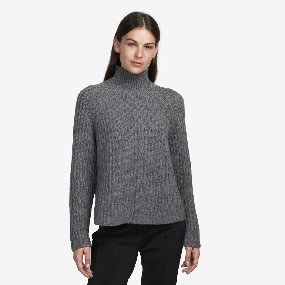 Sease Maglione Athos Mock in cashmere - Grigio Piombo Offerte