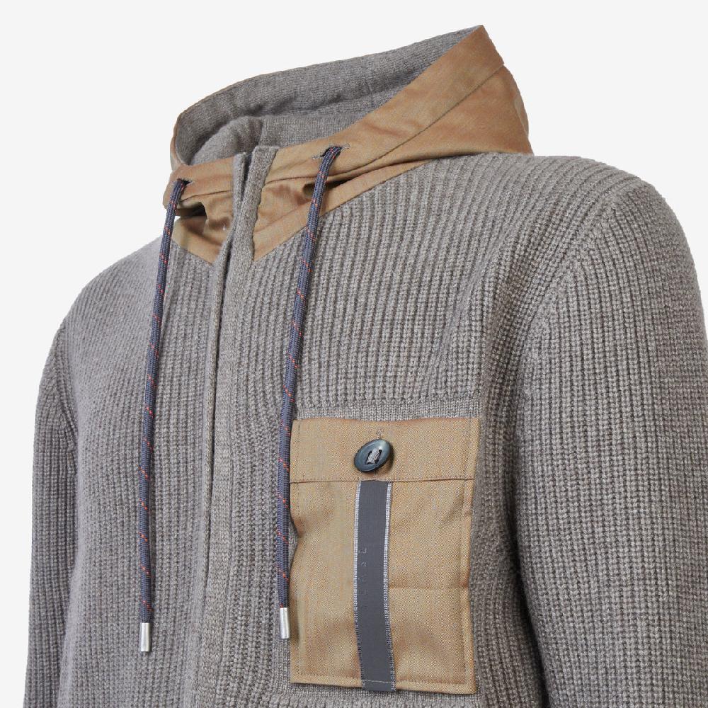 Sease Felpa con cappuccio Full Zip F7 - Marrone Wombat Spedizione Gratuita