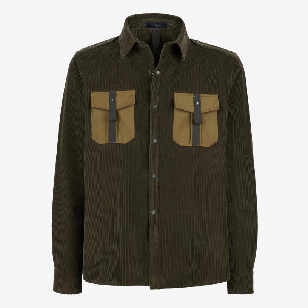 Sease Camicia Generale in stile militare - Bronzo Oliva Negozi Online