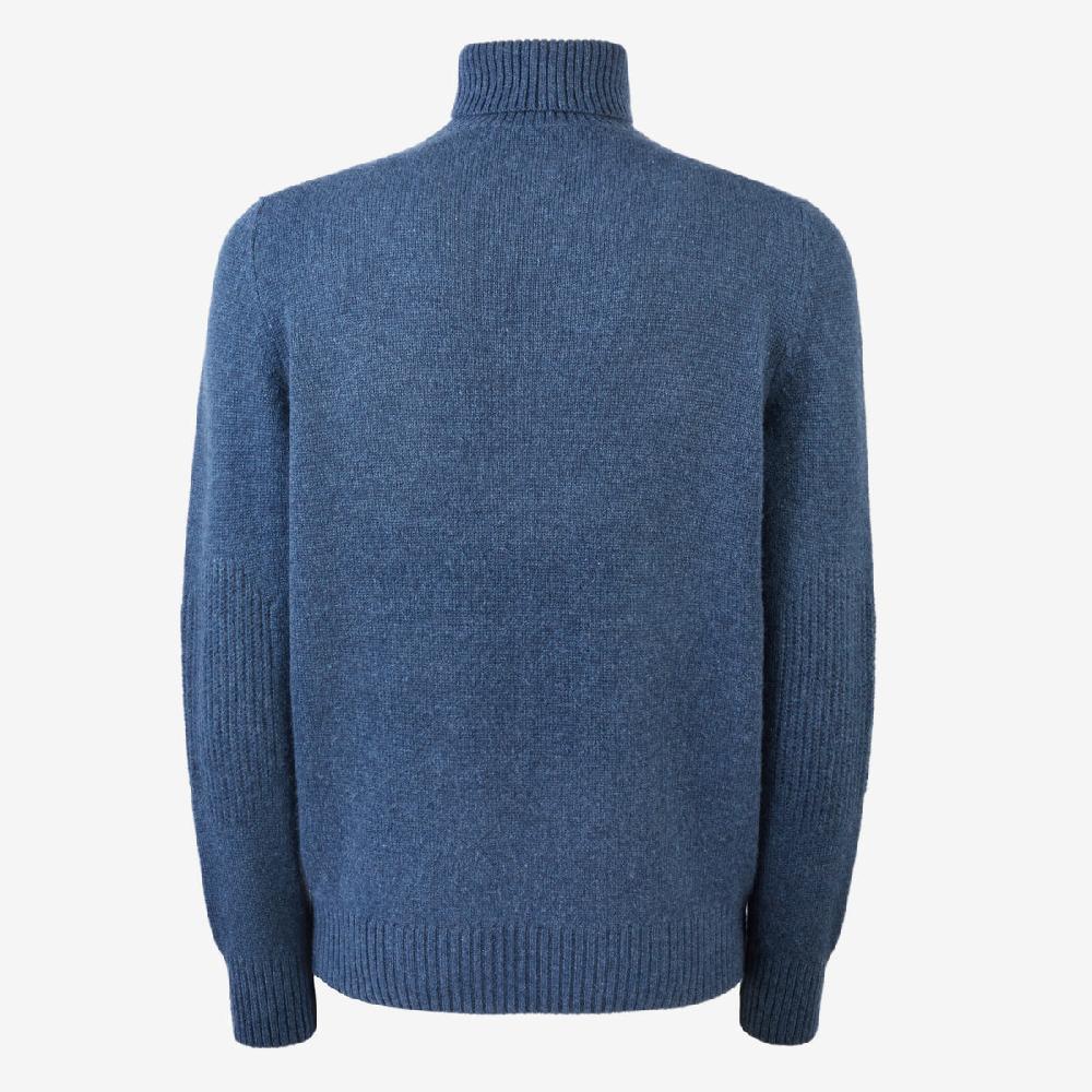 Sease Maglione in cashmere a collo alto - Blu Mid Nuovo