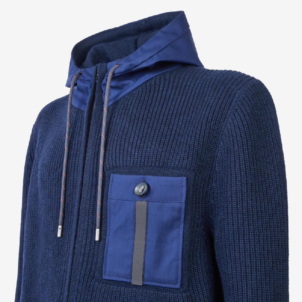 Sease Felpa con cappuccio Full Zip F7 - Blu Navy 2025
