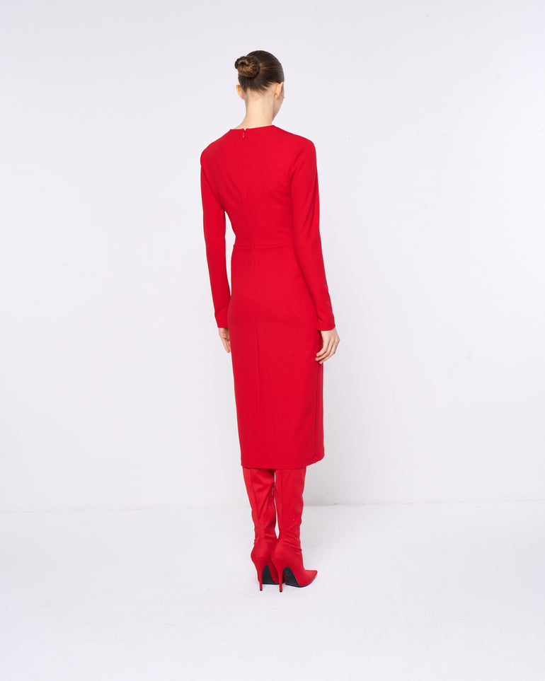 Silvian Heach Abito midi con scollo profondo Saldi Di Fabbrica