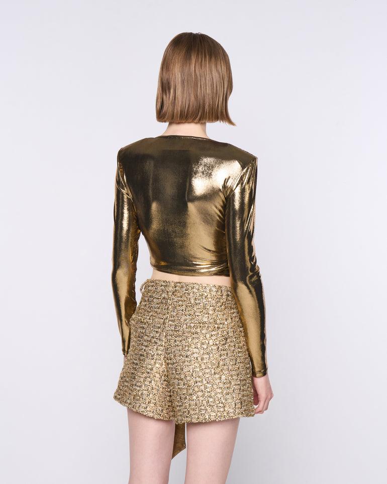 Silvian Heach Maglia crop con fiocco laterale Sottocosto