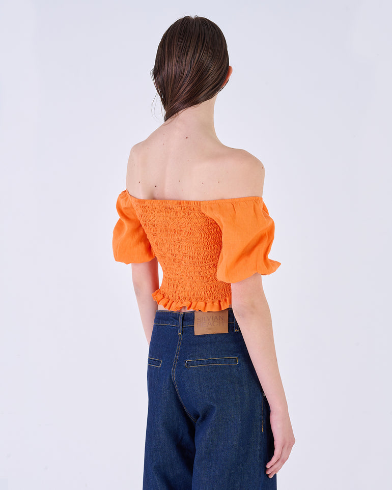 Silvian Heach Top con elastico arricciato Vendite Flash