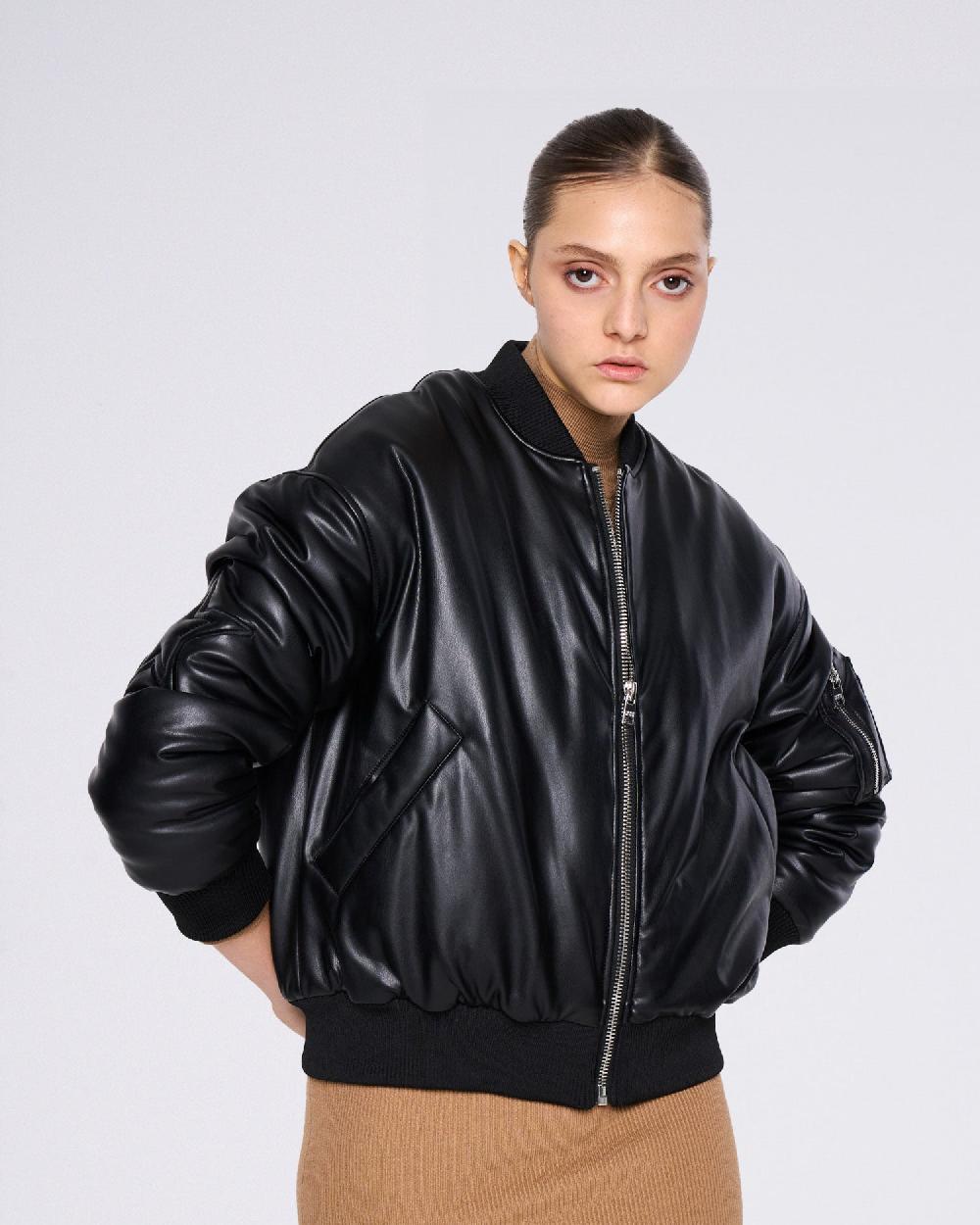 Silvian Heach Bomber in ecopelle Shopping Online