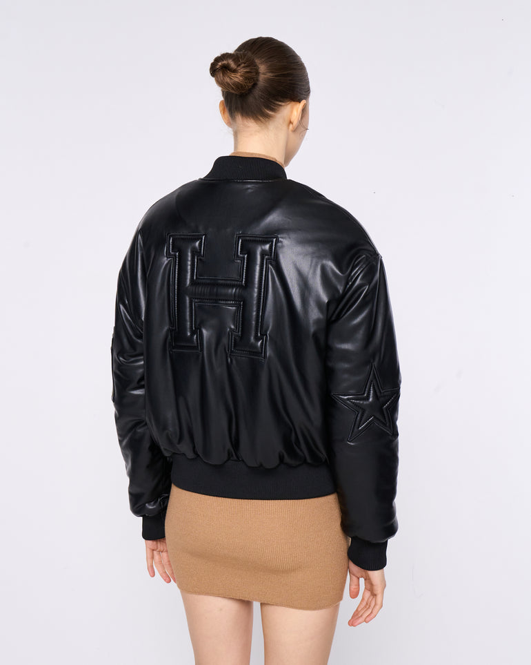 Silvian Heach Bomber in ecopelle Shopping Online