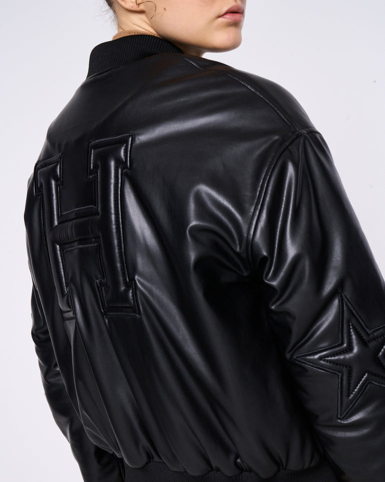 Silvian Heach Bomber in ecopelle Shopping Online