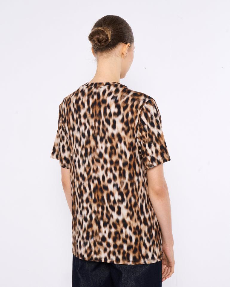 Silvian Heach T-shirt oversize leopardata Moda