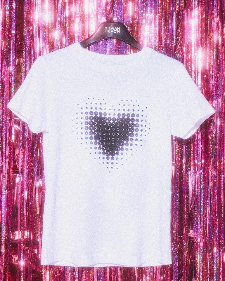 Silvian Heach T-shirt con stampa a cuore Prezzo Ridotto