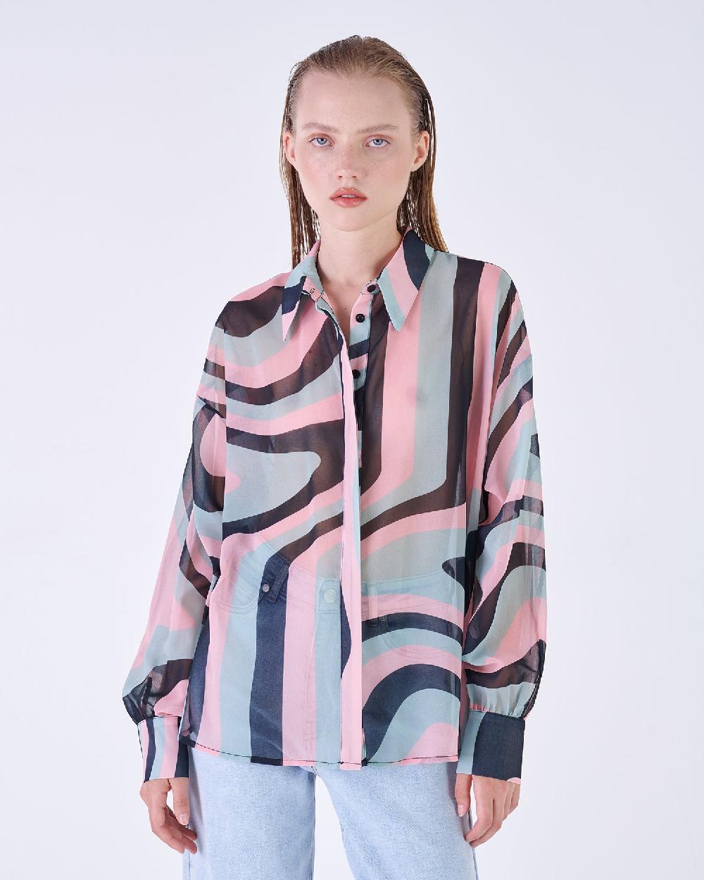 Silvian Heach Camicia semitrasparente multicolor Convenienza