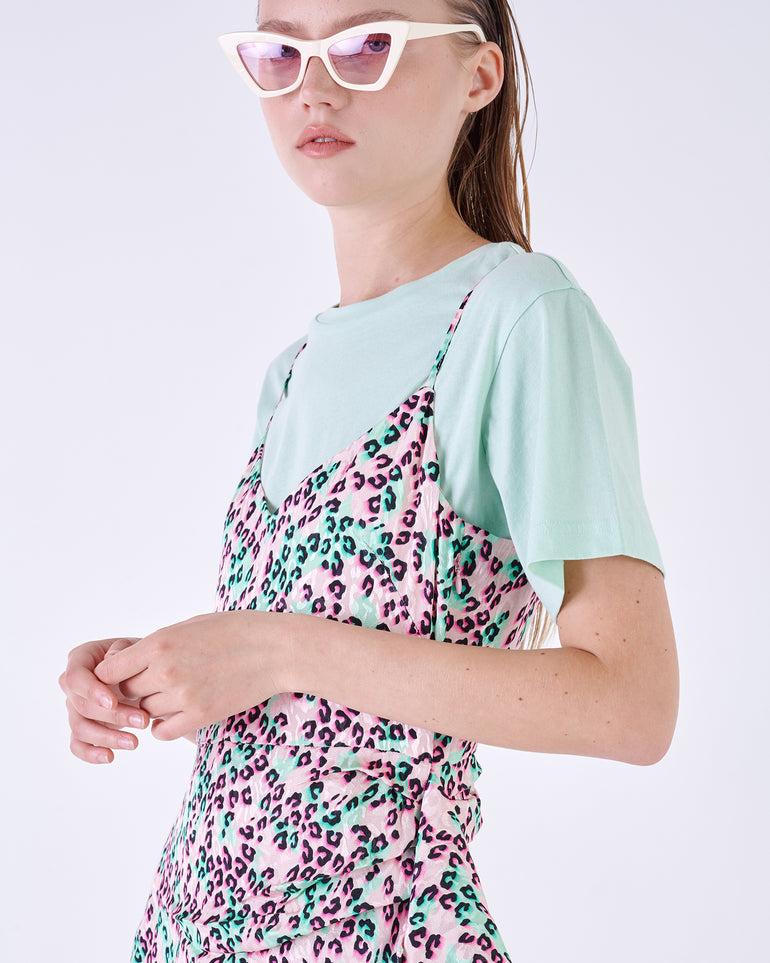 Silvian Heach Abito midi leopardato Online