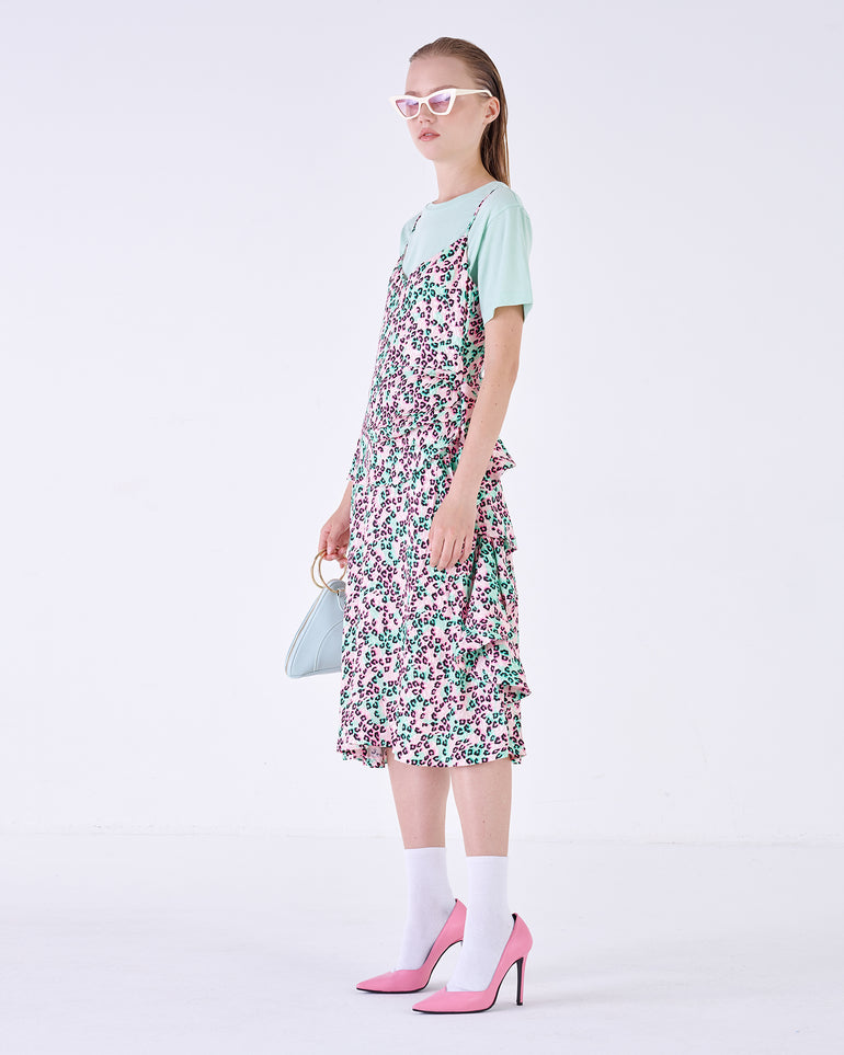 Silvian Heach Abito midi leopardato Online