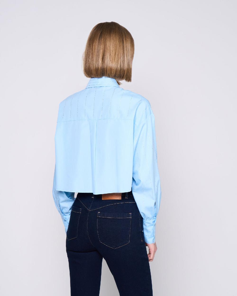 Silvian Heach Camicia crop con strass Outlet