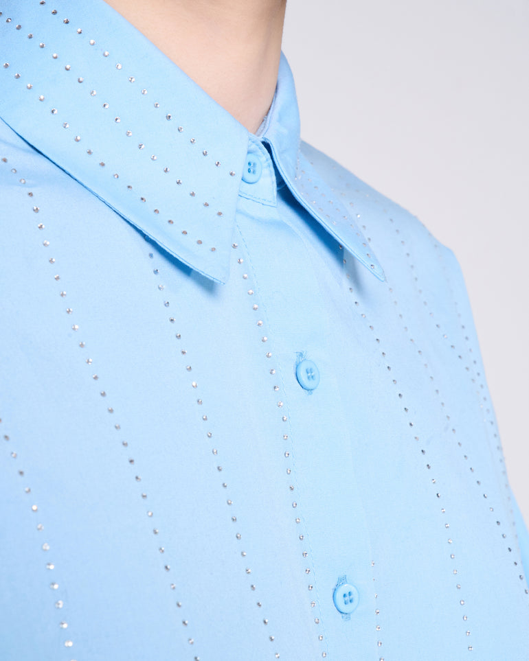 Silvian Heach Camicia crop con strass Outlet