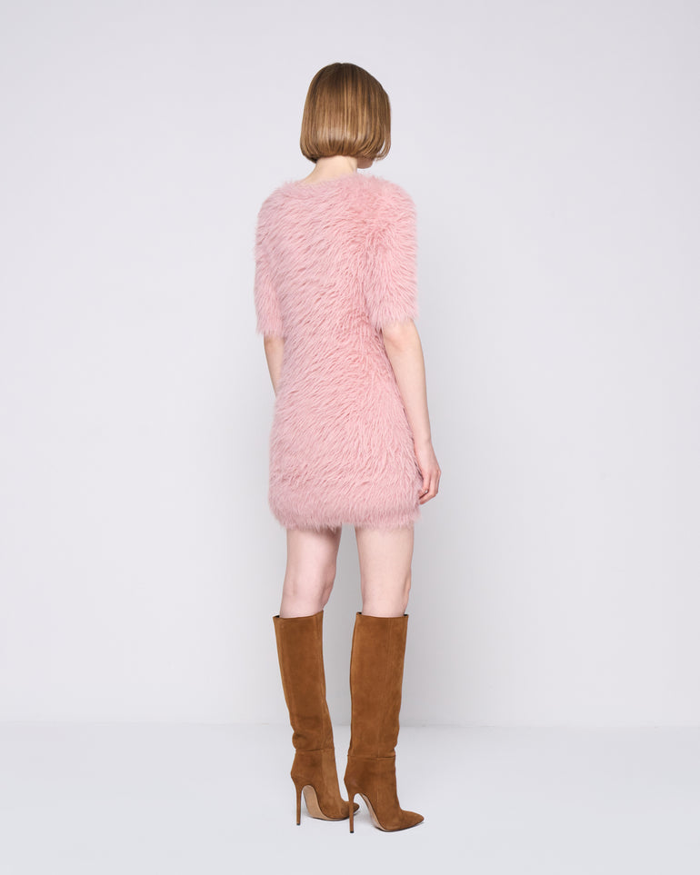 Silvian Heach Abito faux fur In Saldo