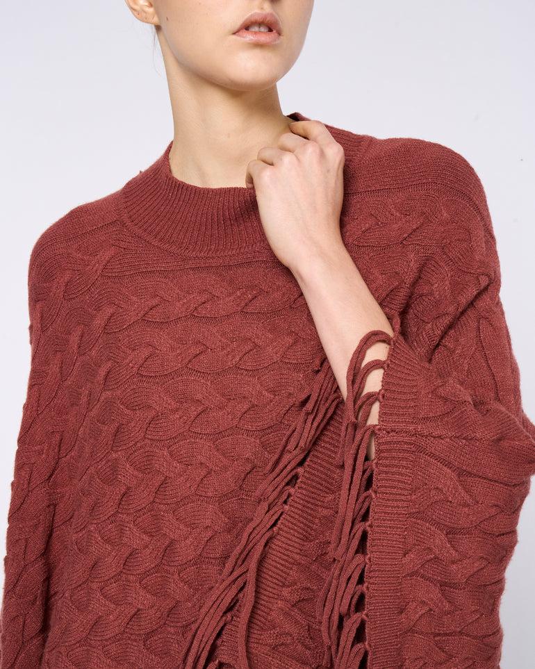 Silvian Heach Poncho in maglia intrecciata Vendita Economica
