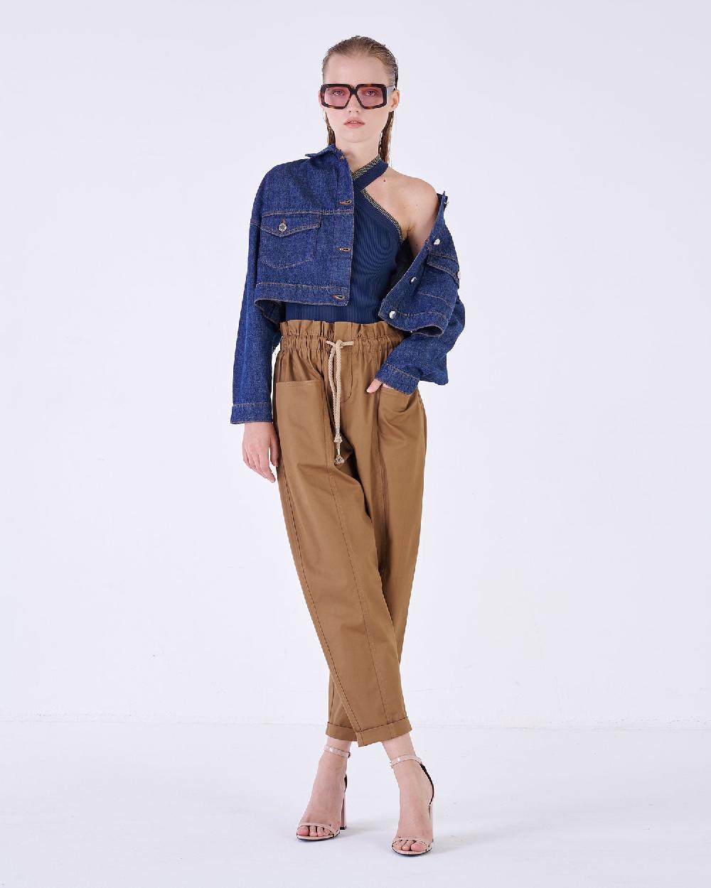 Silvian Heach Giacca cropped in denim Sottocosto