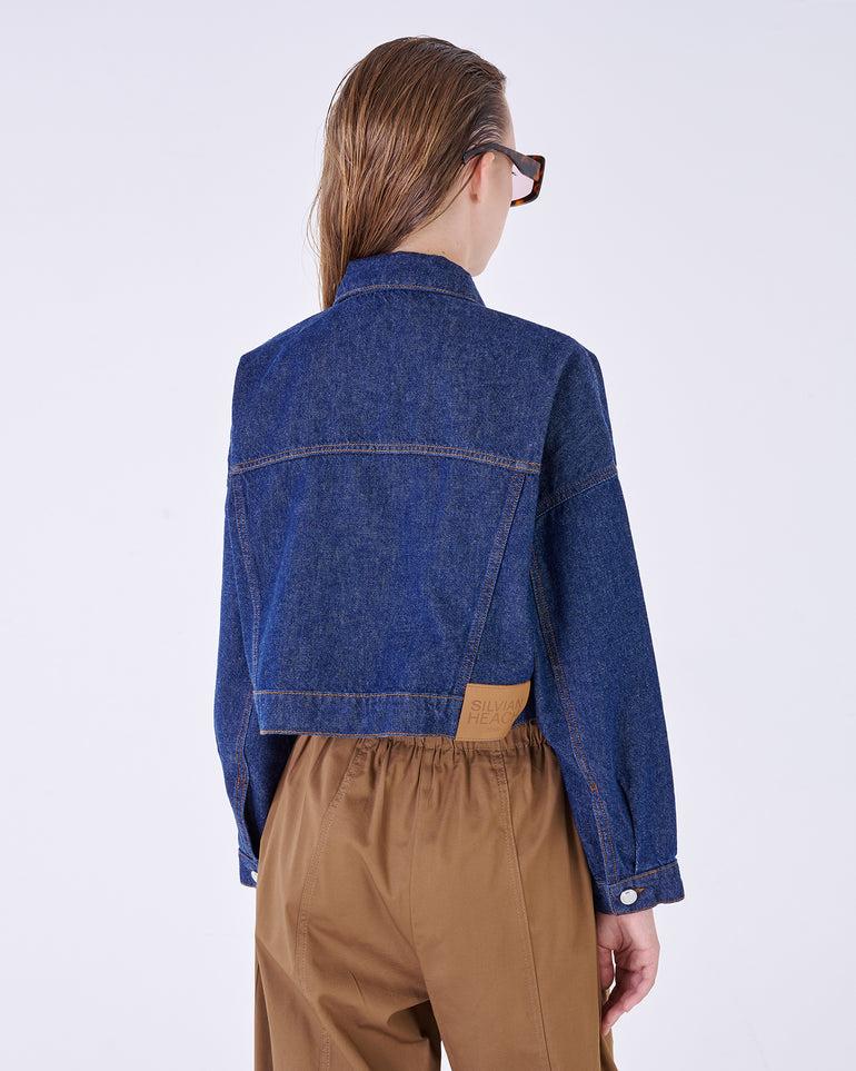 Silvian Heach Giacca cropped in denim Sottocosto