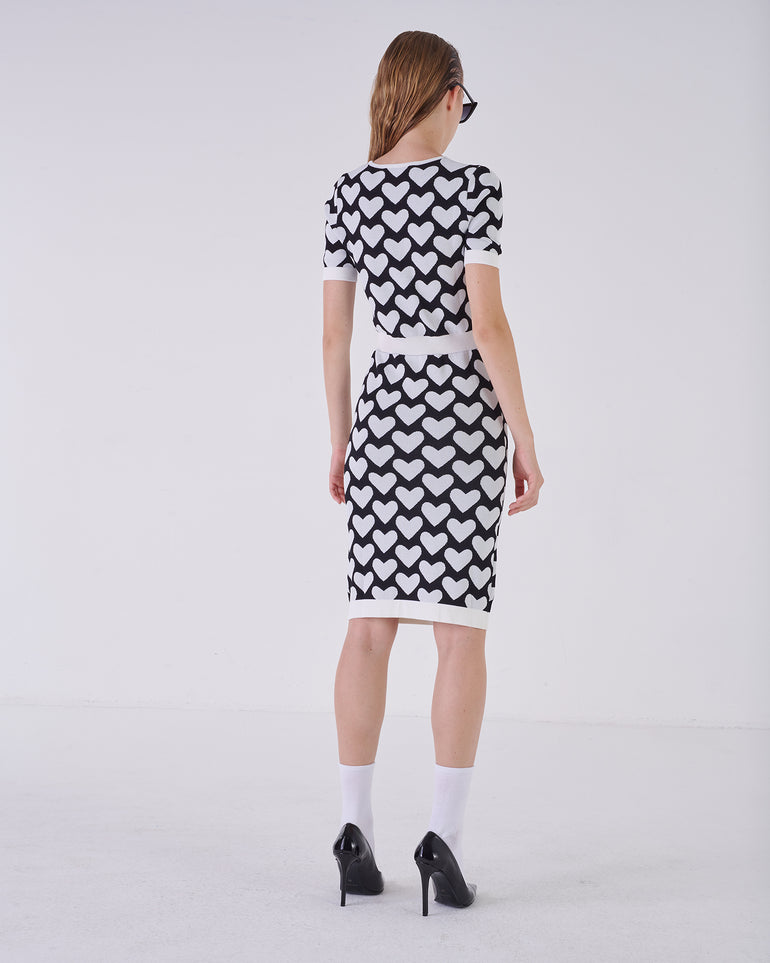 Silvian Heach Abito midi con cuori Offerta
