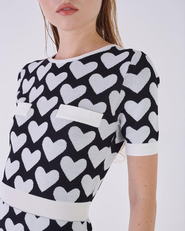 Silvian Heach Abito midi con cuori Offerta
