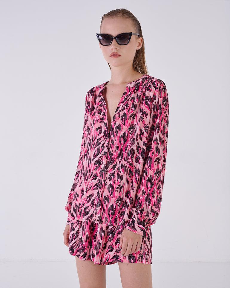 Silvian Heach Camicia maculata con maniche a sbuffo Shopping Online