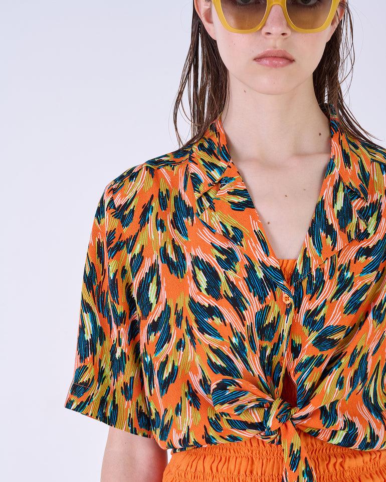 Silvian Heach Camicia cropped maculata Vendita Calda